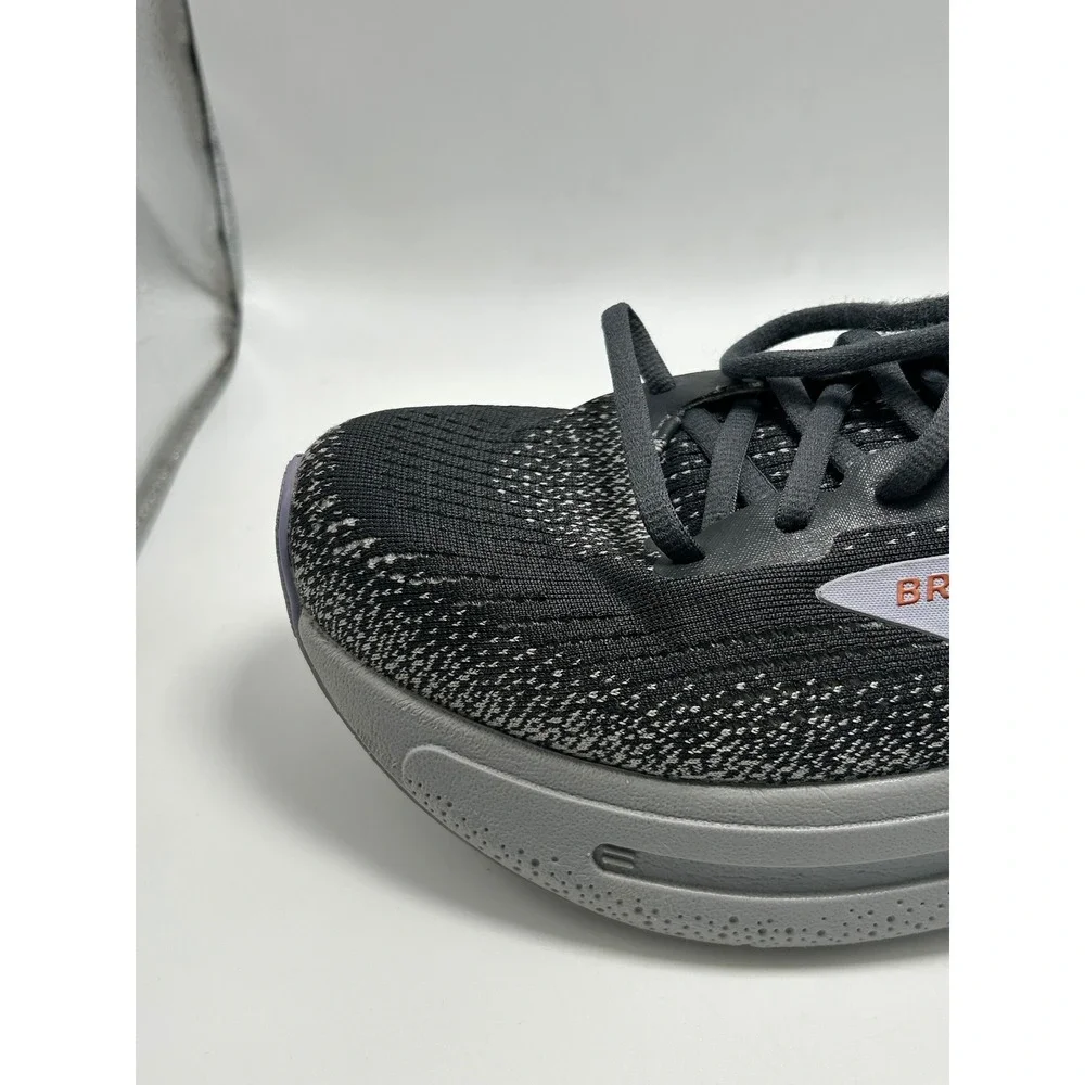 Brooks Ghost Max 2 Running Shoes Womens 7.5 Wide D Black Grey Cushion